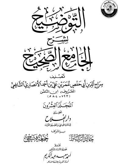 التوضيح لشرح الجامع الصحيح - المجلد العشرون